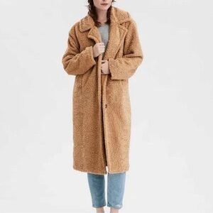 American Eagle Long Sherpa Teddy Coat Camel Tan Size xLarge nwt